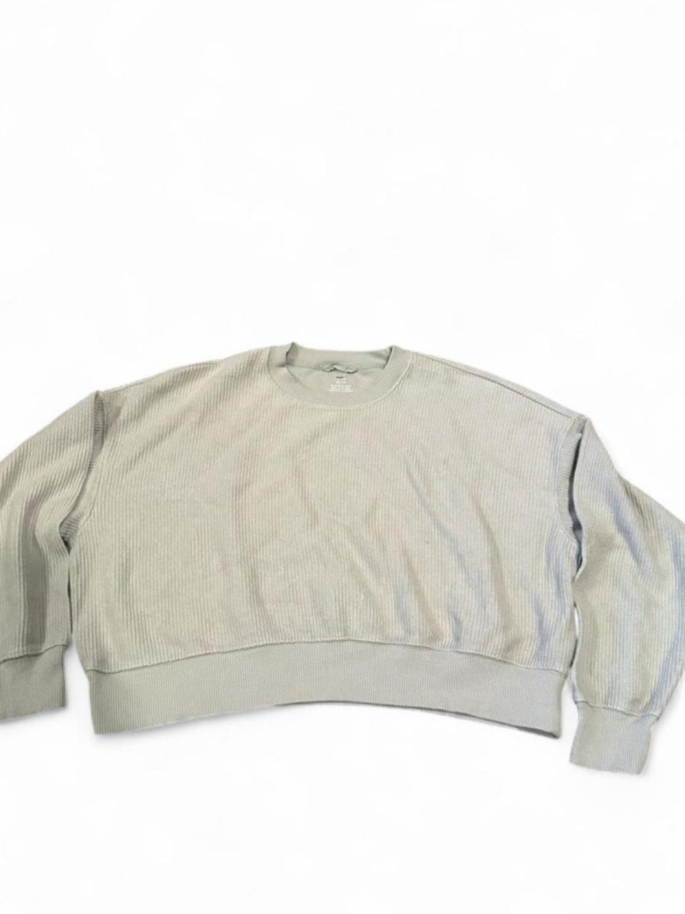 Aerie Women's Green and Khaki oversized Sweatshirt size XS